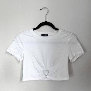 Heart Ring Cut Out Crop Top
